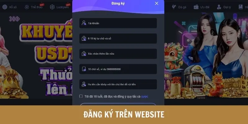 Đăng ký trên Website